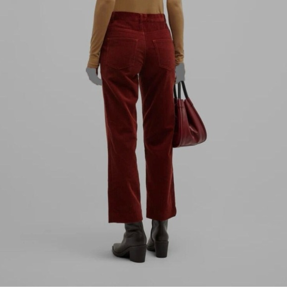 A.P.C. Corduroy Cropped Burnt Orange Jeans - Picture 5 of 6